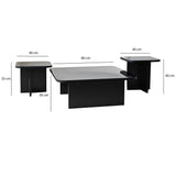 Măsuță de cafea Jazz, Diverse culori, 80x80x30 cm - Negru - Fumuriu | SKU: 552NOS1479 | Măsuță de cafea Jazz, 80x80x30 cm, varianta Negru - Fumuriu, produs pentru amenajarea locuinței, disponibil online în România la CasaMob