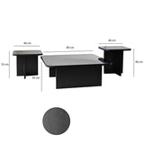 Măsuță de cafea Jazz, Diverse culori, 80x80x30 cm - Negru - Fumuriu | SKU: 552NOS1479 | Măsuță de cafea Jazz, 80x80x30 cm, varianta Negru - Fumuriu, produs pentru amenajarea locuinței, disponibil online în România la CasaMob