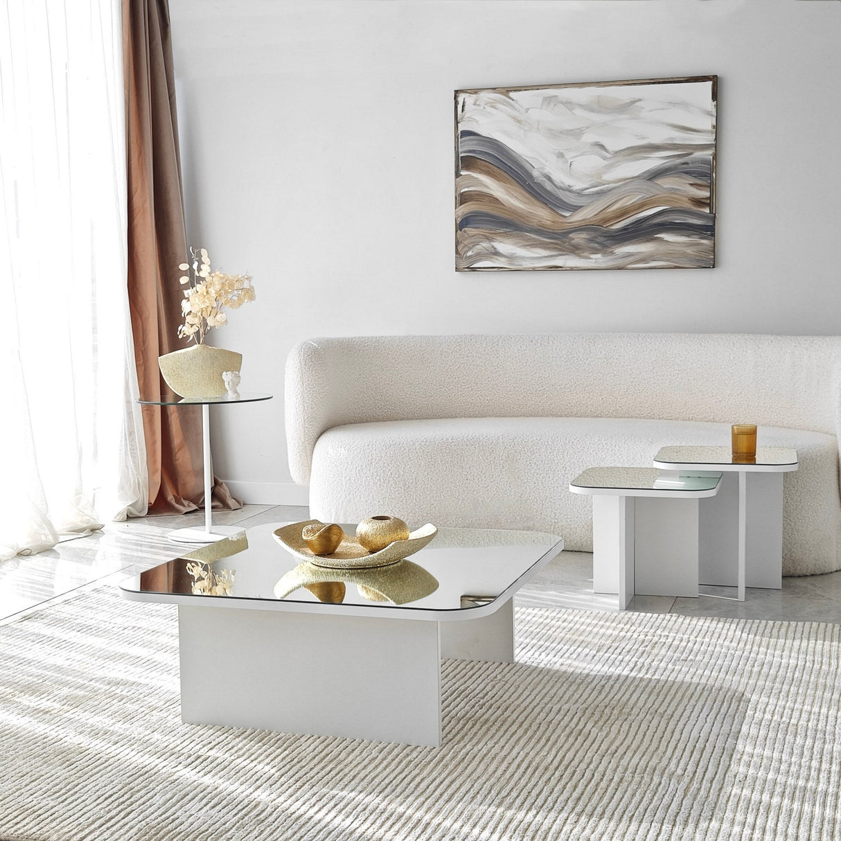 Măsuță de cafea Jazz, Diverse culori, 80x80x30 cm - Alb | SKU: 552NOS1480 | Măsuță de cafea Jazz, 80x80x30 cm, varianta Alb, produs pentru amenajarea locuinței, disponibil online în România la CasaMob