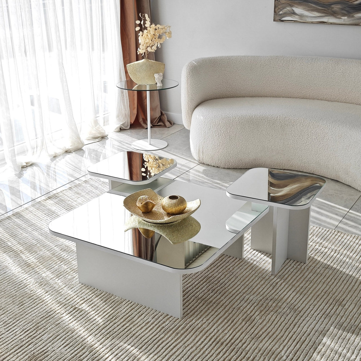 Măsuță de cafea Jazz, Diverse culori, 80x80x30 cm - Alb | SKU: 552NOS1480 | Măsuță de cafea Jazz, 80x80x30 cm, varianta Alb, produs pentru amenajarea locuinței, disponibil online în România la CasaMob