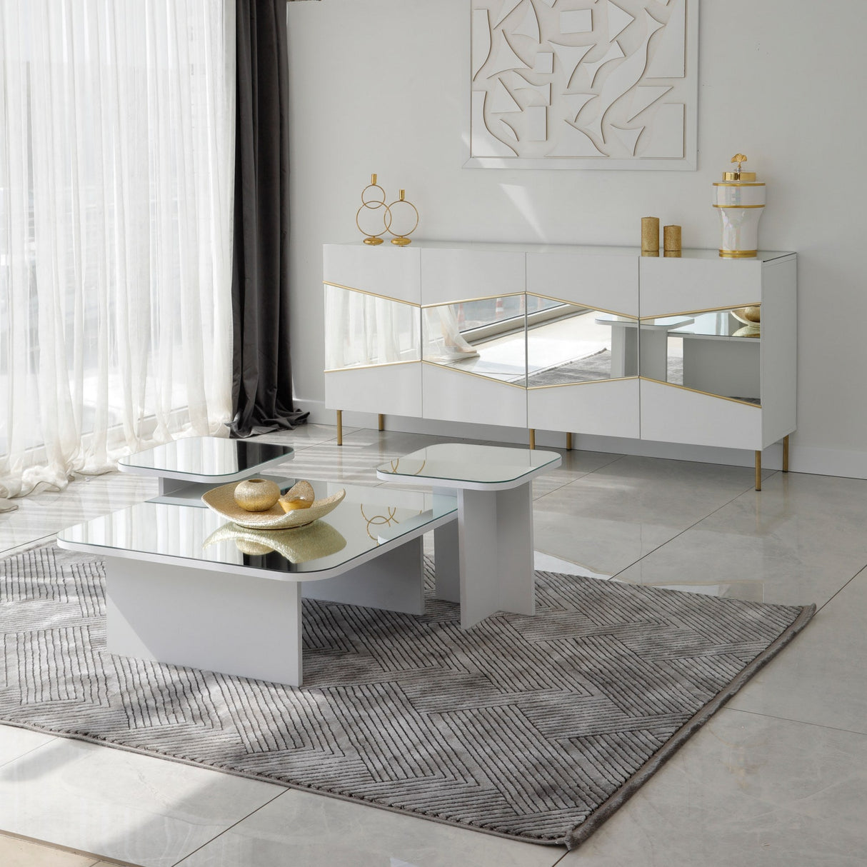 Măsuță de cafea Jazz, Diverse culori, 80x80x30 cm - Alb | SKU: 552NOS1480 | Măsuță de cafea Jazz, 80x80x30 cm, varianta Alb, produs pentru amenajarea locuinței, disponibil online în România la CasaMob