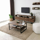 Comoda TV Aristo - Walnut, Nuc, 3 piese