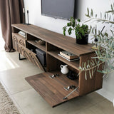 Comoda TV Helen - Walnut, Nuc, 50x12x15 cm