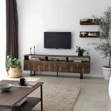 Comoda TV Helen - Walnut, Nuc, 50x12x15 cm