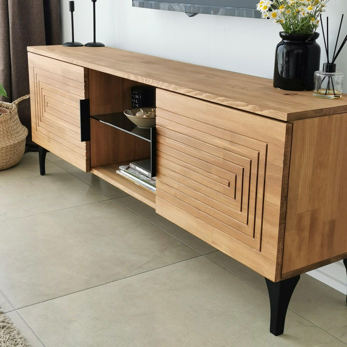 Comoda TV Joanne - Oak, Stejar, 30x40x150 cm, SKU 552NOS1526