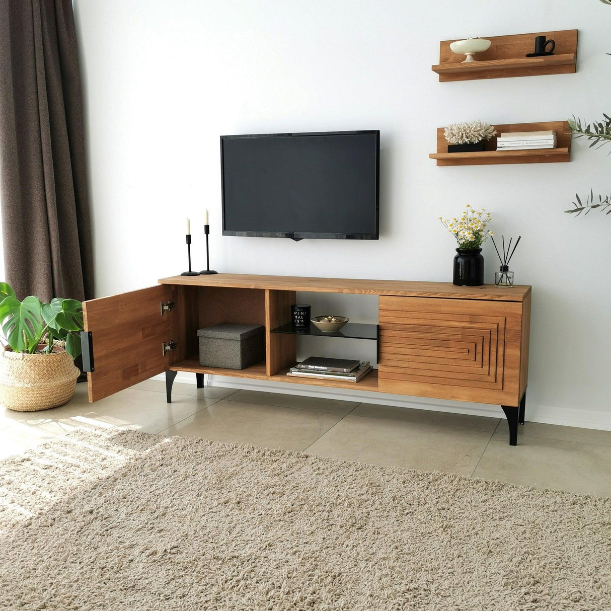Comoda TV Joanne - Oak, Stejar, 50x12x15 cm