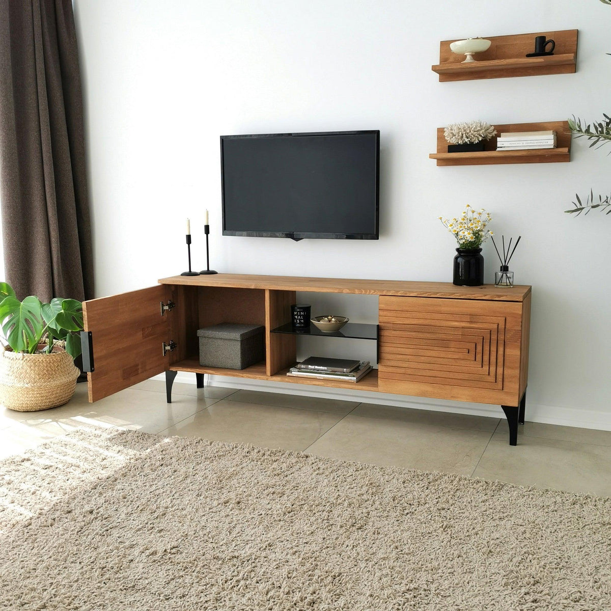Comoda TV Joanne - Oak, Stejar, 30x40x150 cm, SKU 552NOS1526