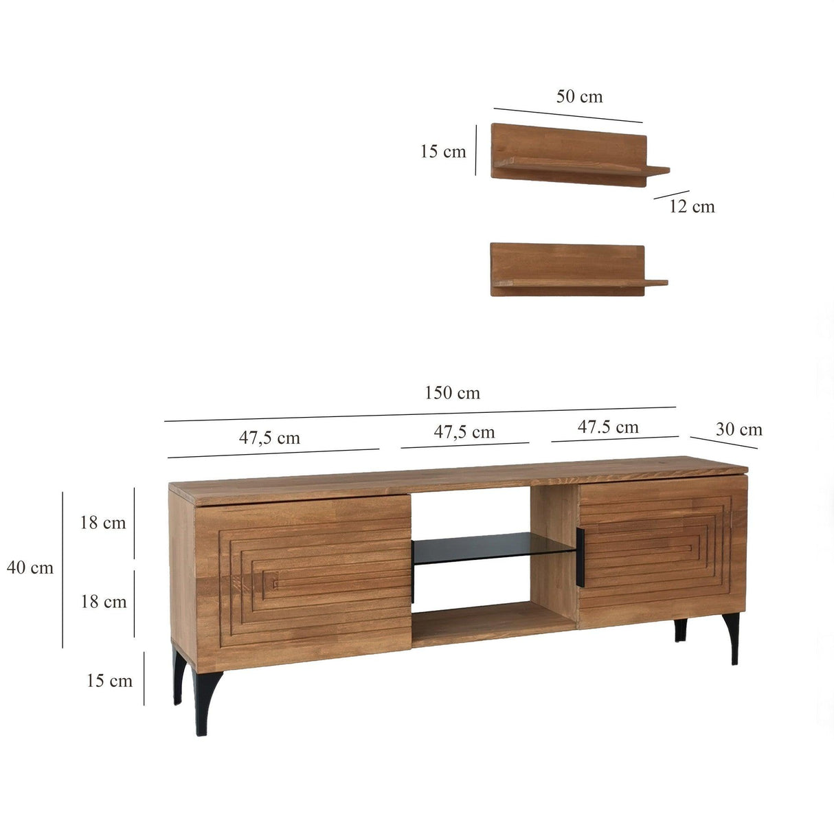 Comoda TV Joanne - Oak, Stejar, 50x12x15 cm