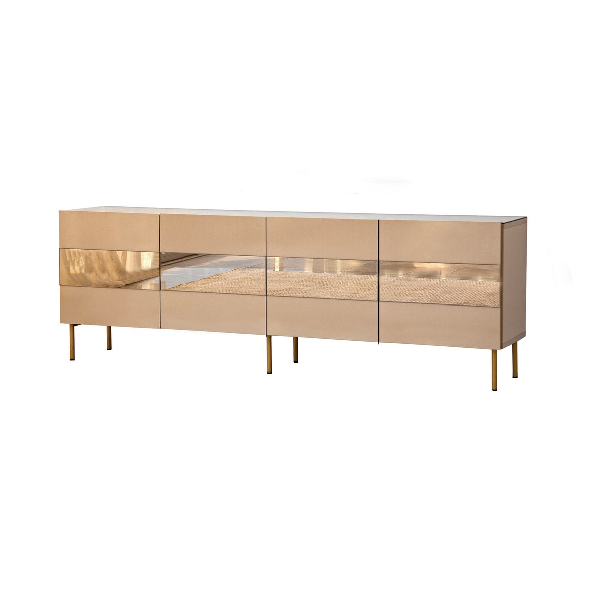 Comodă TV Leon, Diverse culori, 180x35x59 cm - Bronz - Auriu | SKU: 552NOS1527 | Comodă TV Leon, 180x35x59 cm, varianta Bronz - Auriu, produs pentru amenajarea locuinței, disponibil online în România la CasaMob