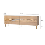 Comodă TV Leon, Diverse culori, 180x35x59 cm - Bronz - Auriu | SKU: 552NOS1527 | Comodă TV Leon, 180x35x59 cm, varianta Bronz - Auriu, produs pentru amenajarea locuinței, disponibil online în România la CasaMob