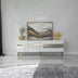 Alb - Auriu | SKU: 552NOS1530 | Comodă TV Leon, 180x35x59 cm, varianta Alb - Auriu, produs pentru amenajarea locuinței, disponibil online în România la CasaMob