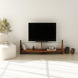 Comodă TV Surf, Diverse culori, 160x35x45 cm - Castaniu - Transparent | SKU: 552NOS1533 | Comodă TV Surf, 160x35x45 cm, varianta Castaniu - Transparent, produs pentru amenajarea locuinței, disponibil online în România la CasaMob