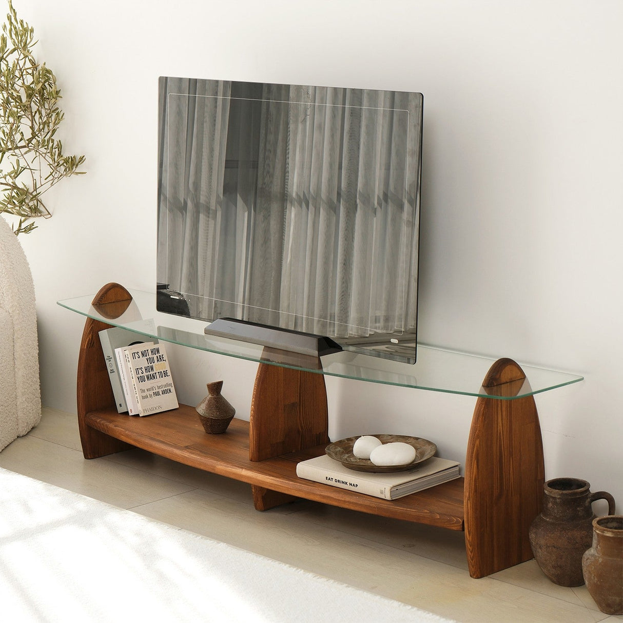 Comodă TV Surf, Diverse culori, 160x35x45 cm - Castaniu - Transparent | SKU: 552NOS1533 | Comodă TV Surf, 160x35x45 cm, varianta Castaniu - Transparent, produs pentru amenajarea locuinței, disponibil online în România la CasaMob