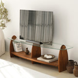Comodă TV Surf, Diverse culori, 160x35x45 cm - Castaniu - Transparent | SKU: 552NOS1533 | Comodă TV Surf, 160x35x45 cm, varianta Castaniu - Transparent, produs pentru amenajarea locuinței, disponibil online în România la CasaMob