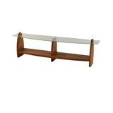Comodă TV Surf, Diverse culori, 160x35x45 cm - Castaniu - Transparent | SKU: 552NOS1533 | Comodă TV Surf, 160x35x45 cm, varianta Castaniu - Transparent, produs pentru amenajarea locuinței, disponibil online în România la CasaMob