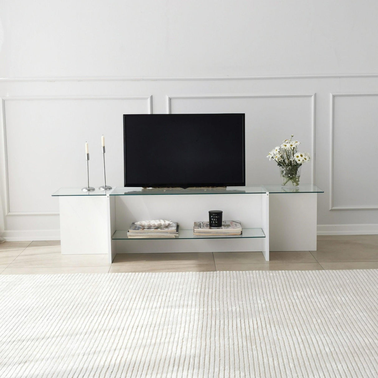 Comodă TV Escape TV, Diverse culori, 158x35x40 cm - Alb | SKU: 552NOS1601 | Comodă TV Escape TV, 158x35x40 cm, varianta Alb, produs pentru amenajarea locuinței, disponibil online în România la CasaMob