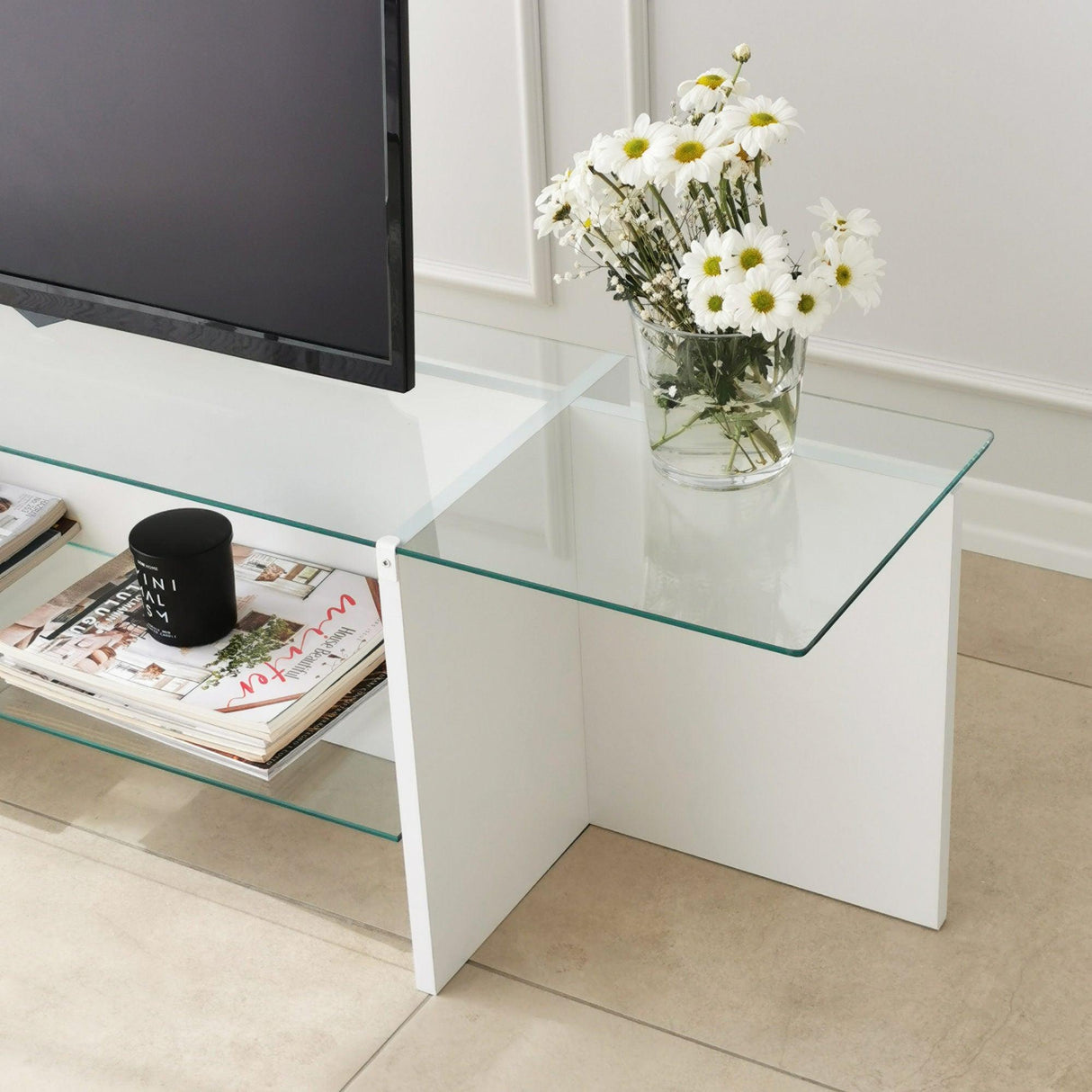 Comodă TV Escape TV, Diverse culori, 158x35x40 cm - Alb | SKU: 552NOS1601 | Comodă TV Escape TV, 158x35x40 cm, varianta Alb, produs pentru amenajarea locuinței, disponibil online în România la CasaMob