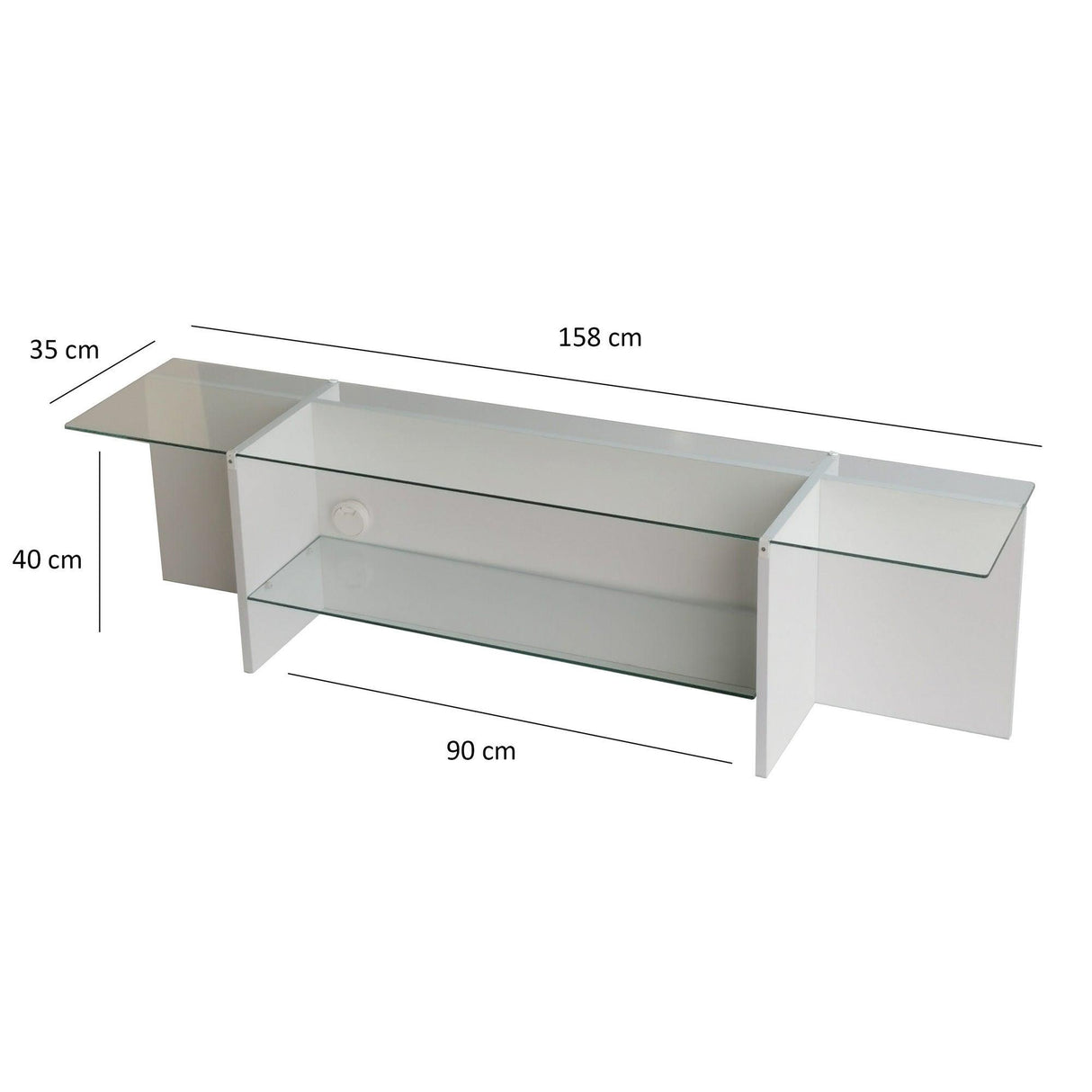 Comodă TV Escape TV, Diverse culori, 158x35x40 cm - Alb | SKU: 552NOS1601 | Comodă TV Escape TV, 158x35x40 cm, varianta Alb, produs pentru amenajarea locuinței, disponibil online în România la CasaMob