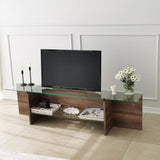 Comodă TV Escape TV, Diverse culori, 158x35x40 cm - Nuc | SKU: 552NOS1602 | Comodă TV Escape TV, 158x35x40 cm, varianta Nuc, produs pentru amenajarea locuinței, disponibil online în România la CasaMob