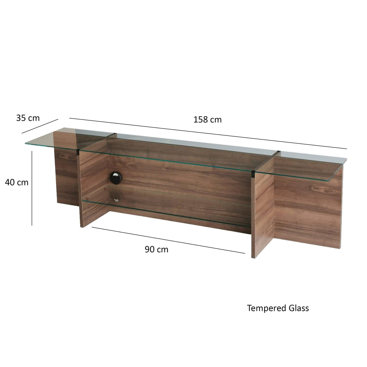 Comodă TV Escape TV, Diverse culori, 158x35x40 cm - Nuc | SKU: 552NOS1602 | Comodă TV Escape TV, 158x35x40 cm, varianta Nuc, produs pentru amenajarea locuinței, disponibil online în România la CasaMob