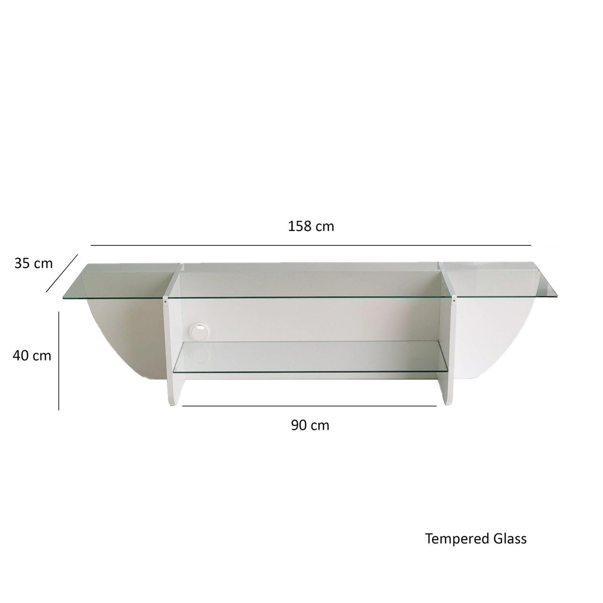 Comodă TV Lily TV, Diverse culori, 158x35x40 cm - Alb | SKU: 552NOS1603 | Comodă TV Lily TV, 158x35x40 cm, varianta Alb, produs pentru amenajarea locuinței, disponibil online în România la CasaMob