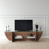 Comodă TV Lily TV, Diverse culori, 158x35x40 cm - Nuc | SKU: 552NOS1604 | Comodă TV Lily TV, 158x35x40 cm, varianta Nuc, produs pentru amenajarea locuinței, disponibil online în România la CasaMob
