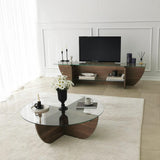 Comodă TV Lily TV, Diverse culori, 158x35x40 cm - Nuc | SKU: 552NOS1604 | Comodă TV Lily TV, 158x35x40 cm, varianta Nuc, produs pentru amenajarea locuinței, disponibil online în România la CasaMob