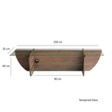 Comodă TV Lily TV, Diverse culori, 158x35x40 cm - Nuc | SKU: 552NOS1604 | Comodă TV Lily TV, 158x35x40 cm, varianta Nuc, produs pentru amenajarea locuinței, disponibil online în România la CasaMob