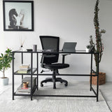Birou Master M101F, Negru, 60x75x130 cm