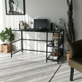 Birou Master M101F, Negru, 60x75x130 cm