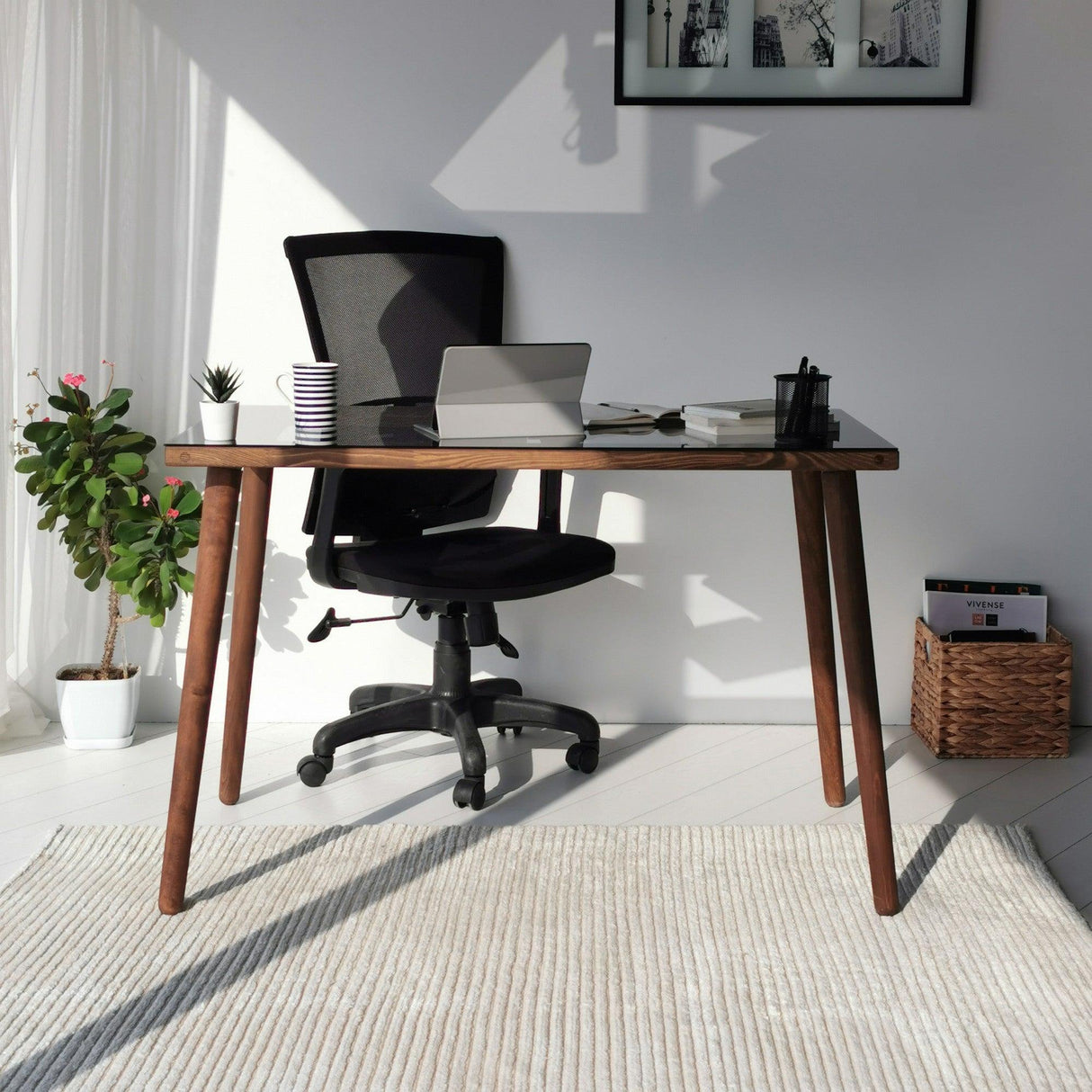 Birou Cozy, Nuc, 60x73x110 cm