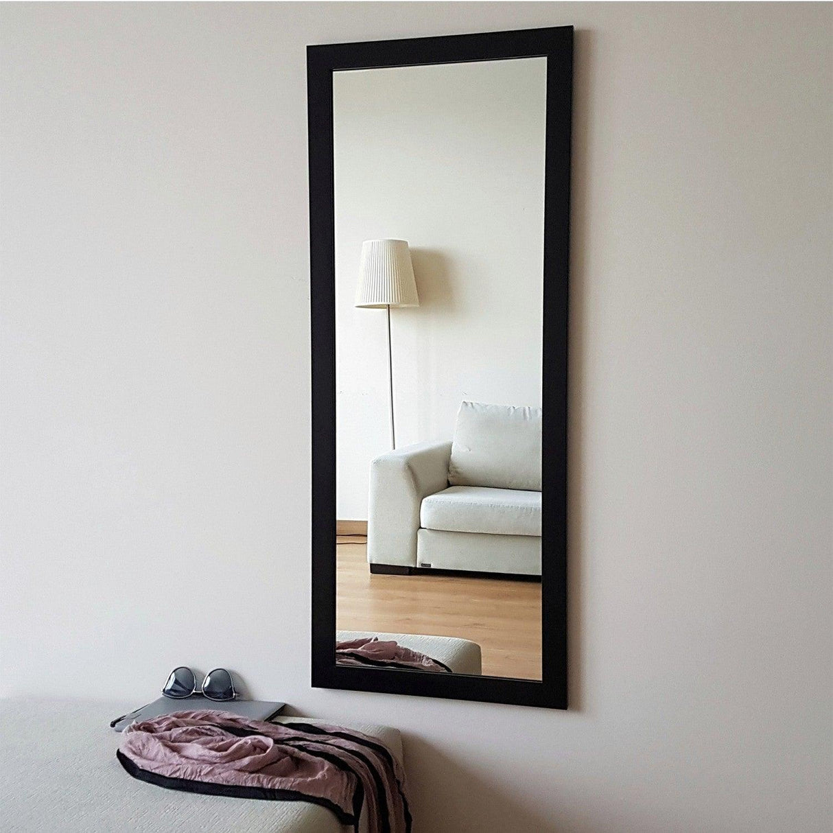 Oglindă A203, Negru, 3x105x40 cm