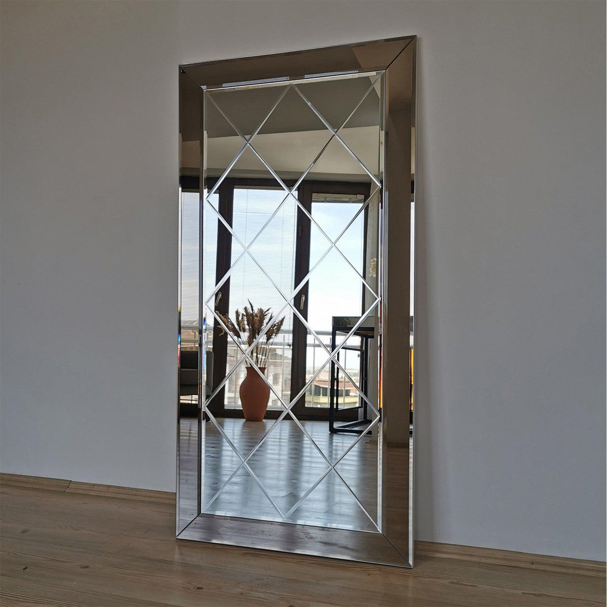 Oglinda decorativa Avant, Argint, 65x130x2 cm, SKU 552NOS2198