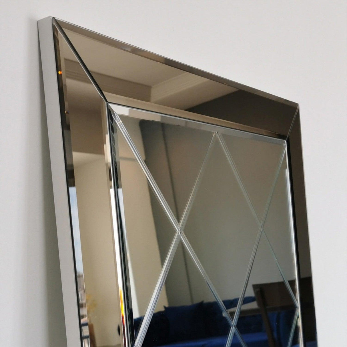 Oglinda decorativa Avant, Argint, 65x130x2 cm