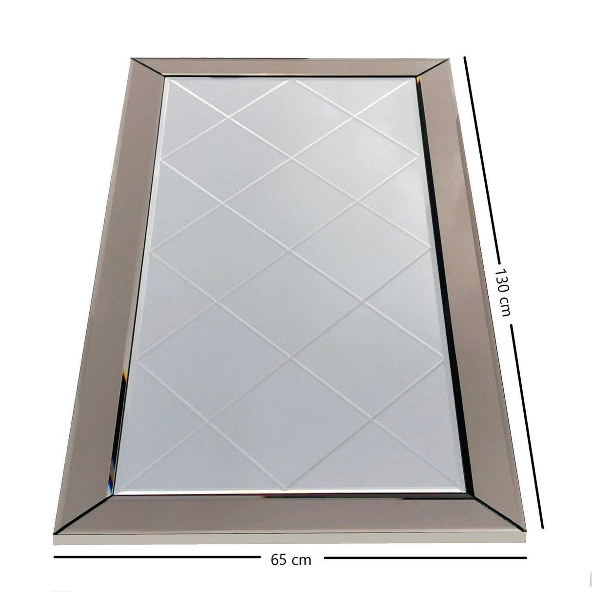 Oglinda decorativa Avant, Argint, 65x130x2 cm