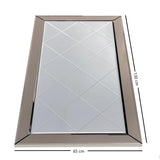 Oglinda decorativa Avant, Argint, 65x130x2 cm