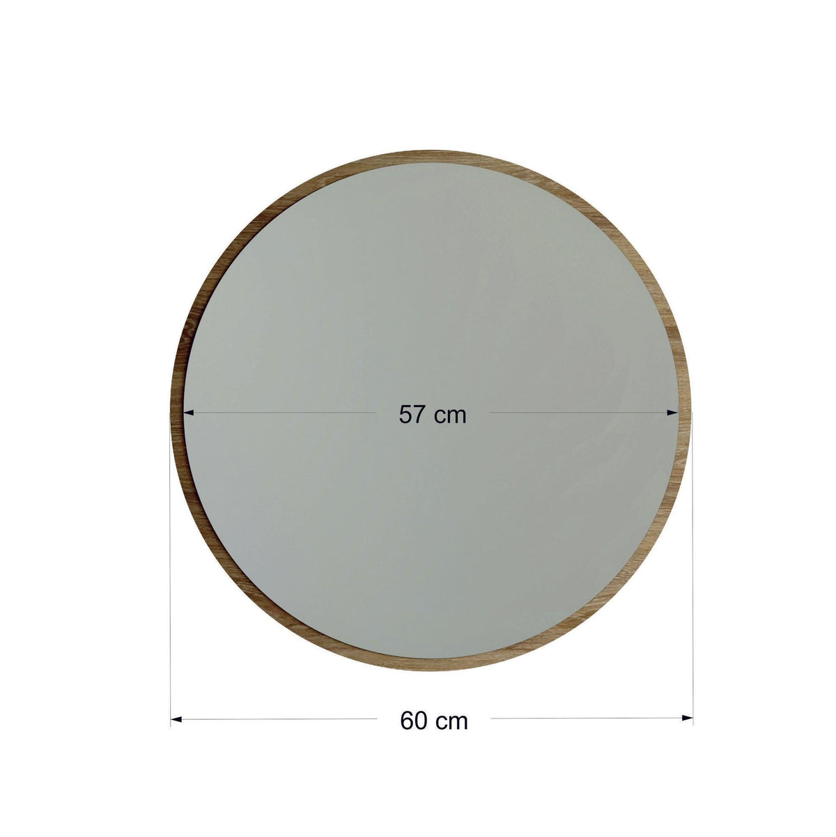 Oglindă Dekoratif Yuvarlak Ayna Ceviz A707, Nuc, 60x60x2 cm, SKU 552NOS2206