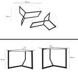 Set masuta de cafea Bellisimo - Black, Negru mat, 82x40x58 cm