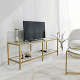 Comoda TV Basic Gold TV501, Aur, 40x45x130 cm