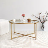 Masuta de cafea Gold Sun S404, Aur, 83x40x83 cm