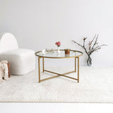 Masuta de cafea Gold Sun S404, Aur, 83x40x83 cm