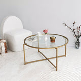 Masuta de cafea Gold Sun S404, Aur, 83x40x83 cm