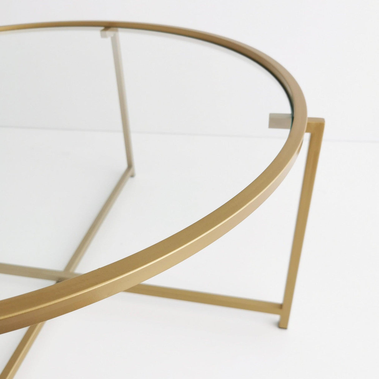 Masuta de cafea Gold Sun S404, Aur, 83x40x83 cm
