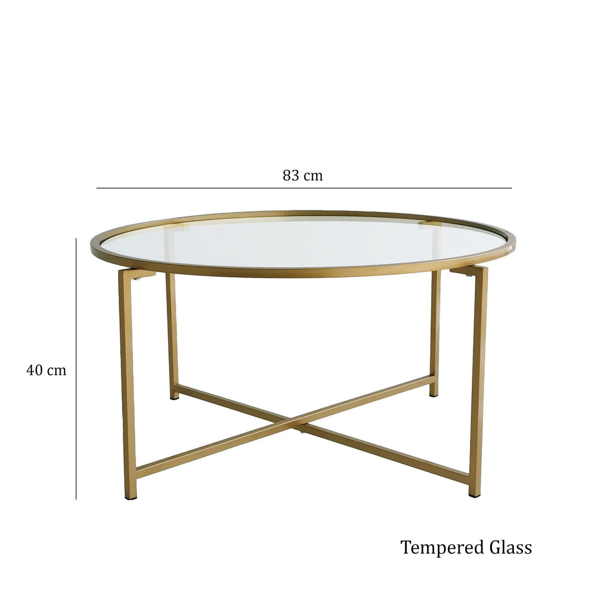 Masuta de cafea Gold Sun S404, Aur, 83x40x83 cm