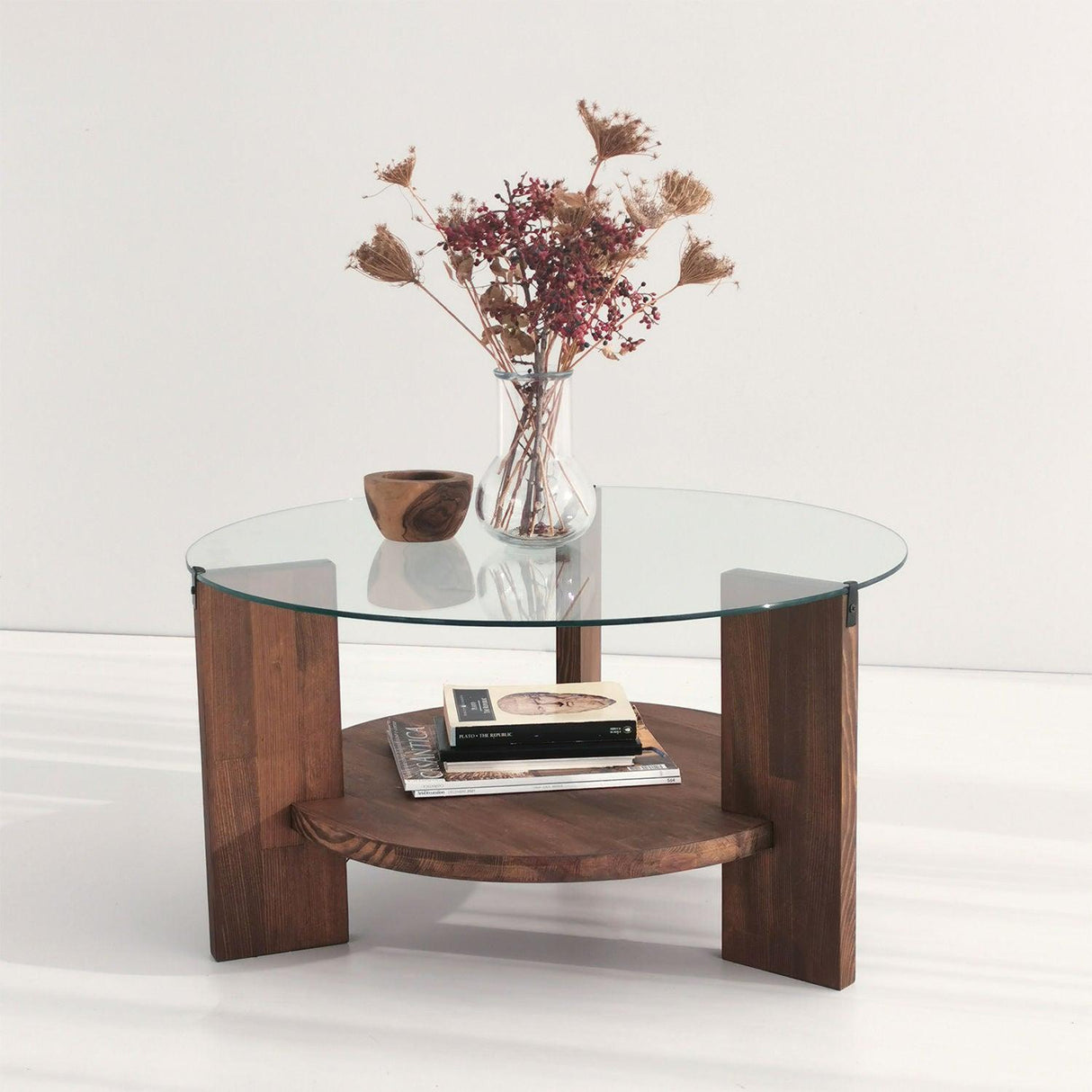 Măsuță de cafea Mahal, Diverse culori, 75x75x40 cm - Nuc | SKU: 552NOS2231 | Măsuță de cafea Mahal, 75x75x40 cm, varianta Nuc, produs pentru amenajarea locuinței, disponibil online în România la CasaMob