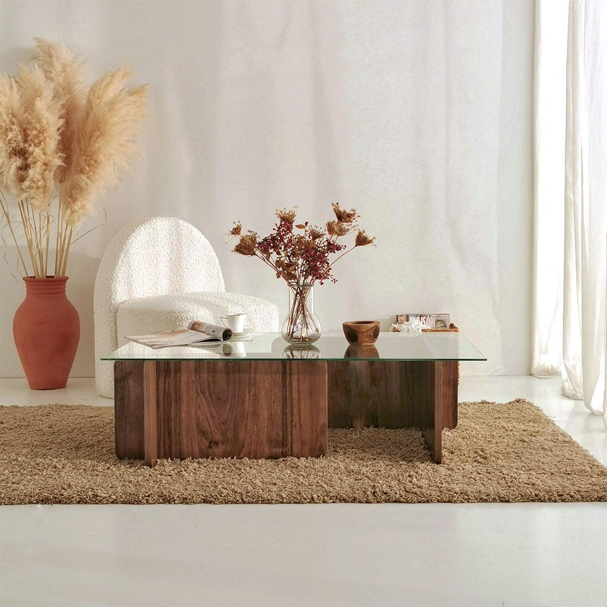 Măsuță de cafea Escape, Diverse culori, Diverse dimensiuni - Nuc - 105x65x30 cm | SKU: 552NOS2232 | Măsuță de cafea Escape, varianta Nuc - 105x65x30 cm, produs pentru amenajarea locuinței, disponibil online în România la CasaMob