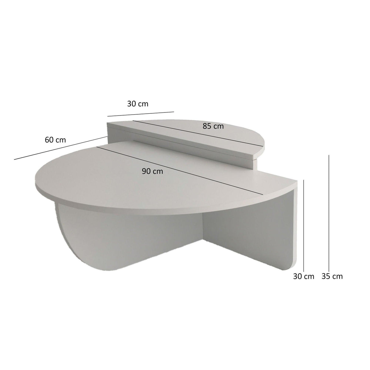 Măsuță de cafea Podium, Diverse culori, Diverse dimensiuni - Alb - 90x60x30 cm | SKU: 552NOS2233 | Măsuță de cafea Podium, varianta Alb - 90x60x30 cm, produs pentru amenajarea locuinței, disponibil online în România la CasaMob