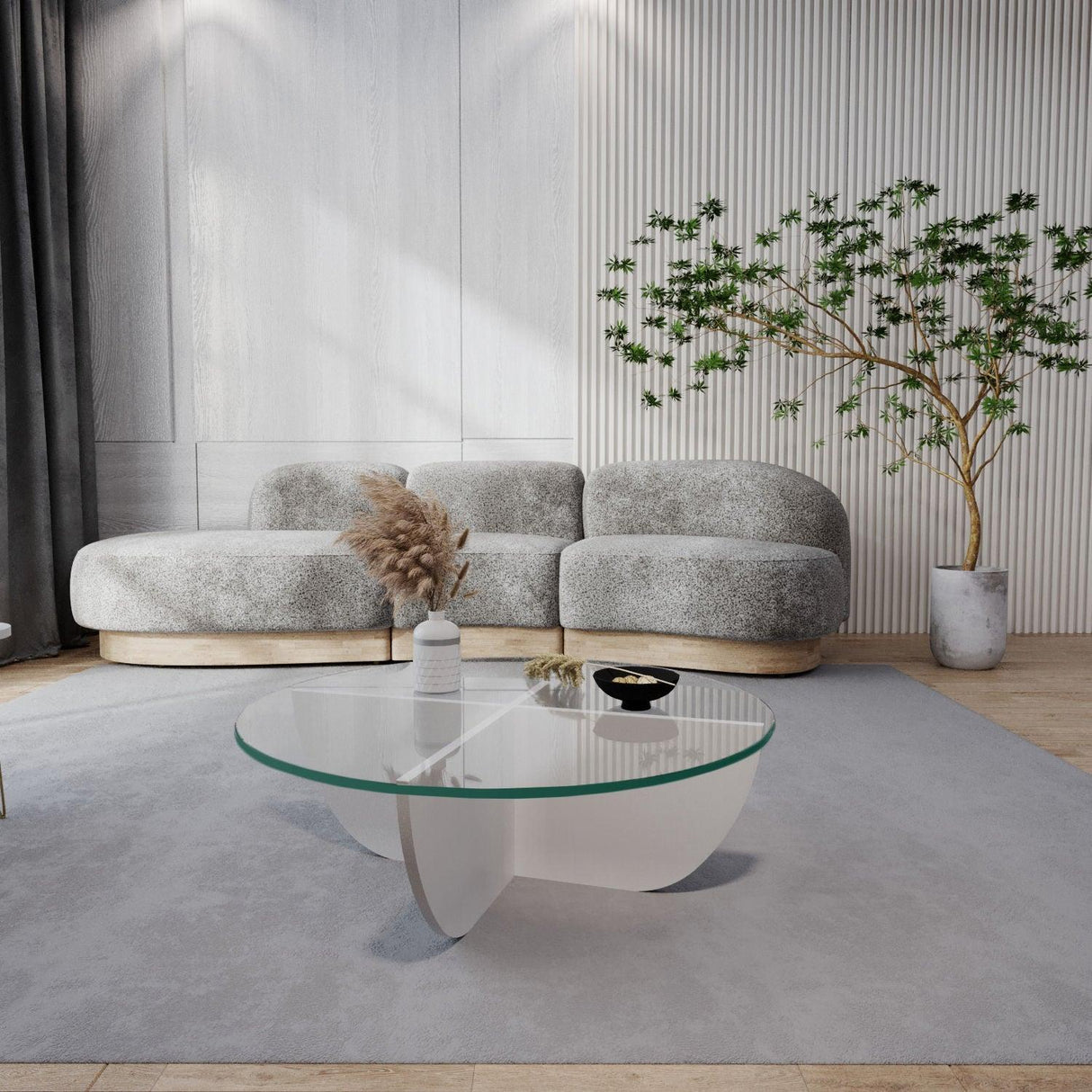 Măsuță de cafea Lily, Diverse culori, Diverse configurații, Diverse dimensiuni - Alb - 90x90x30 cm - Standard | SKU: 552NOS2237 | Măsuță de cafea Lily, varianta Alb - 90x90x30 cm - Standard, produs pentru amenajarea locuinței, disponibil online în România la CasaMob