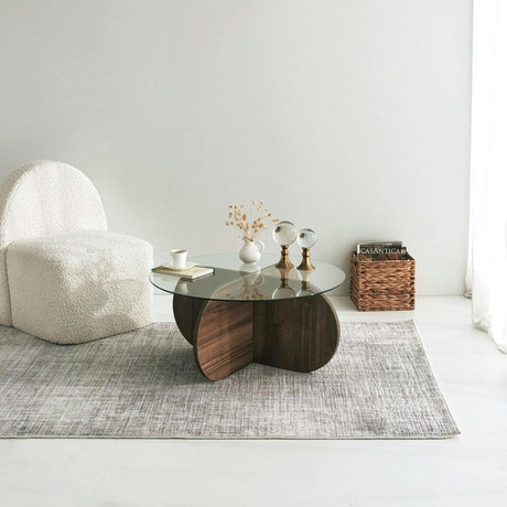 Masuta de cafea Bubble - Walnut, Nuc, 75x35x75 cm