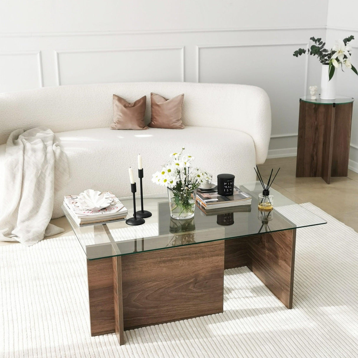 Măsuță de cafea New Escape, Diverse culori, 105x65x40 cm - Nuc | SKU: 552NOS2244 | Măsuță de cafea New Escape, 105x65x40 cm, varianta Nuc, produs pentru amenajarea locuinței, disponibil online în România la CasaMob